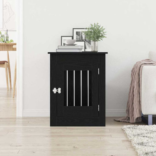 vidaXL Dog House Wooden Outdoor Black 55x68x80cm