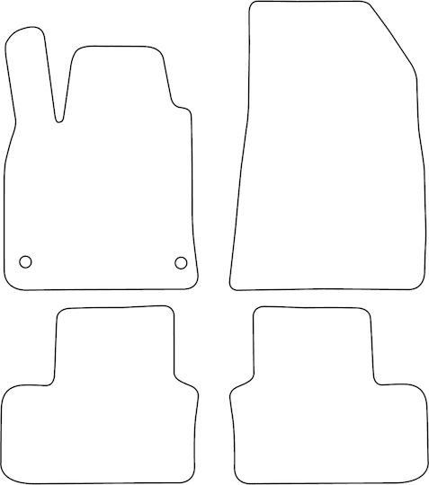 Set Veloursmatten Für Mitsubishi Colt Vii 2023 Schwarz Mit Kante