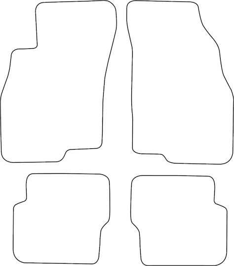 Set Velour Car Mats Fitting Fiat Punto Evo 2009-2012 Red Raised Sides