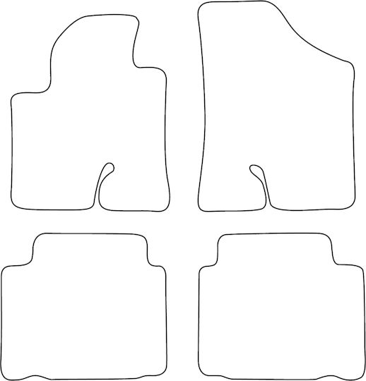 Set Velour Floor Mats Fitting Hyundai Ix55 2009-2012 Black Edging