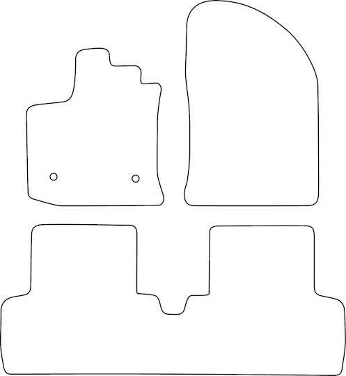 Set Velour Mats Fitting Dacia Lodgy 2012-2022 Black Edging