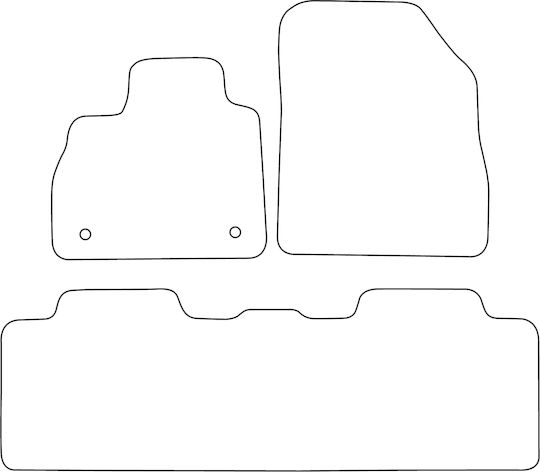 Set Covorașe Velur Potrivire Renault Espace V 2014 5 Locuri Margine Roșie