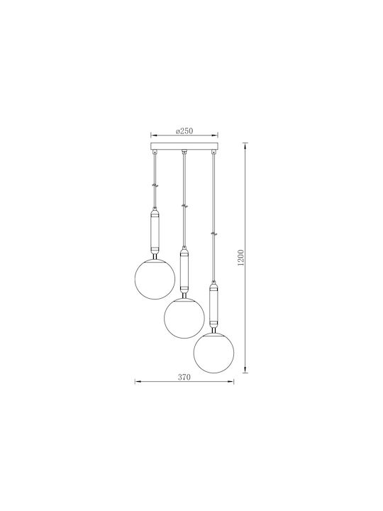 Braytron Pendant Light Gold with Socket G9