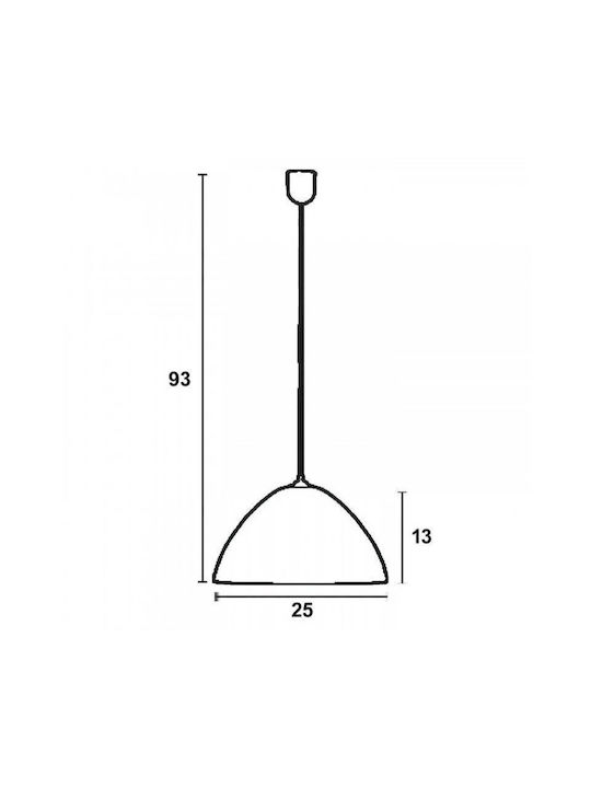 ArkoLight Pendant Light White with Socket E27 25cm