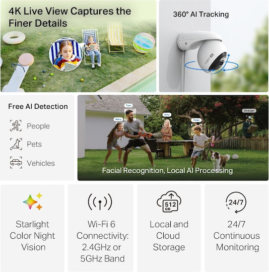 TP-LINK TAPO C560WS v1 IP Surveillance Camera Wi-Fi 4K Waterproof with Speaker and Lens 4mm