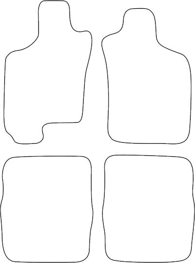 Set Veloursmatten Für Fiat Siena 1996-2002 Mit Blauer Kante