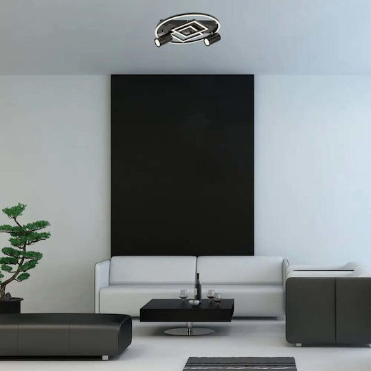 Rabalux Aztec Двойно LED Неутрално бяло Спот в Черен Цвят