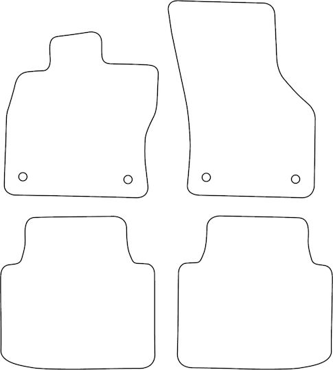 Set Velour Mats Matching Volkswagen Arteon 2017 Black Edging