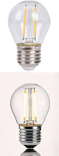 Led7 Λάμπα LED 2W 75mm για Ντουί E27 και Σχήμα G45 Θερμό Λευκό 200lm