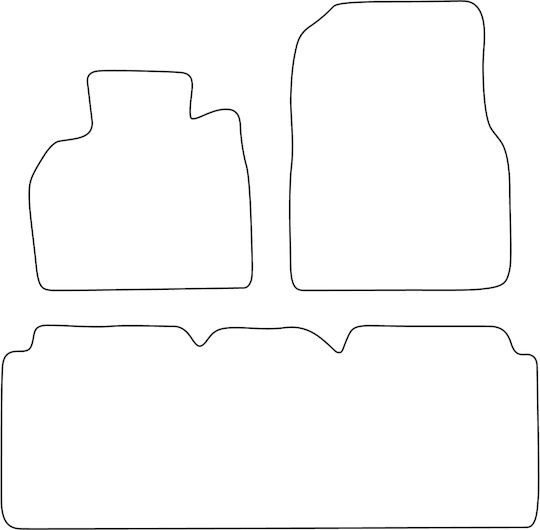 Set Velours Fußmatten Passend Für Renault Espace Iv 2002-2014 5-Sitzer Schwarz Kante