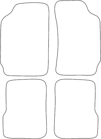 Set Velours Fußmatten Für Skoda Felicia 1994-2001 Rote Kante