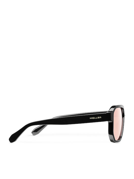 Meller Seba Unisex Sonnenbrille mit Schwarz Kunststoff Gestell und Rosa Polarisiert Linse SE-TUTPEACH