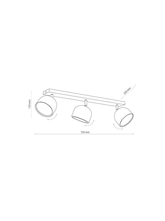 Spot Light Modern Lamp Bathroom with Integrated LED and Warm White Light Silver