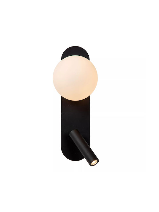 Lucide Lightning Φωτιστικό Τοίχου με Ενσωματωμένο LED και Θερμό Λευκό Φως Μαύρο