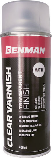 Benman Σπρέι Βερνίκι Clear Varnish με Ματ Εφέ Διάφανο Διαφανές 400ml