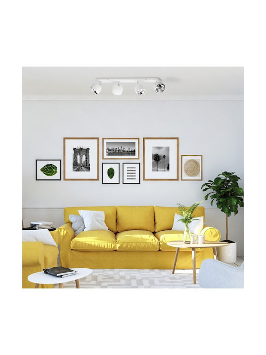 Spot Light Modern Leuchte Badezimmer mit Integrierter LED und Neutralweißes Licht Silber 40cm