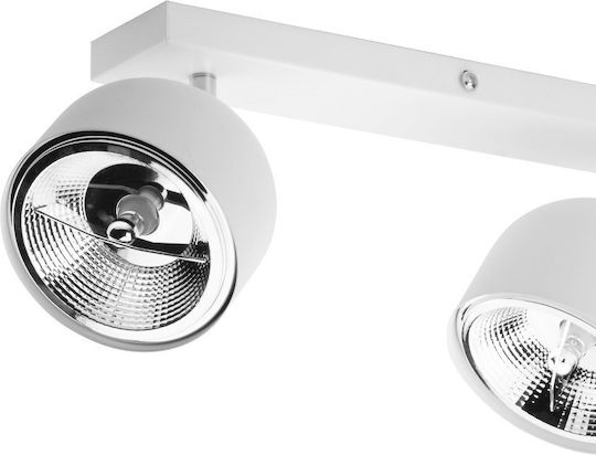 Spot Light Μοντέρνο Φωτιστικό Μπάνιου/Πίνακα με Ενσωματωμένο LED και Φυσικό Λευκό Φως Ασημί 40εκ.