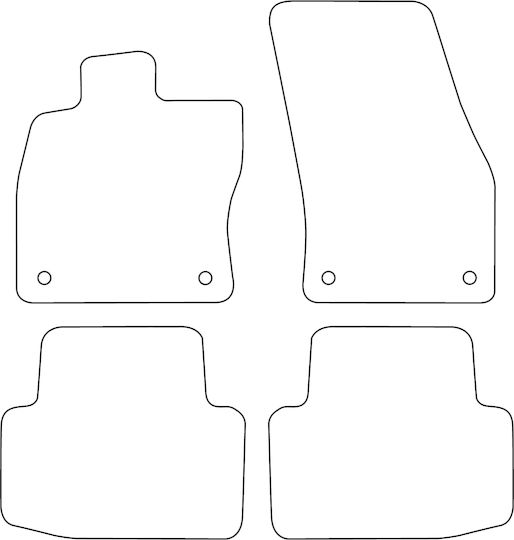 Set Covorașe Velur Potrivite VW Golf Sportsvan 2014-2020 Margine Albastră