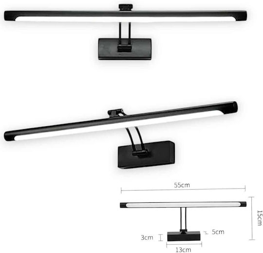 Led7 Modern Lumină de Perete cu LED Integrat Negru 15cm