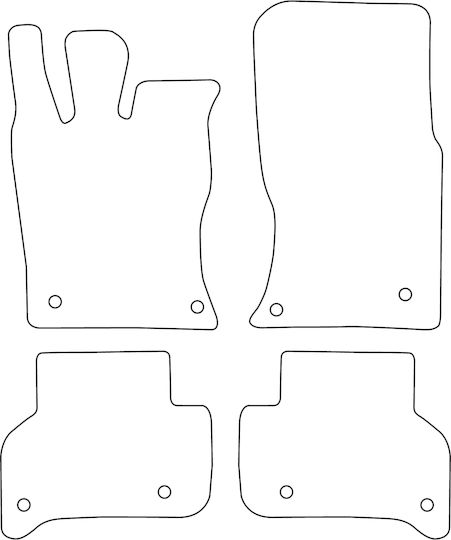Set Velour Mats Matching Jaguar Xe 2015 Blue Edging