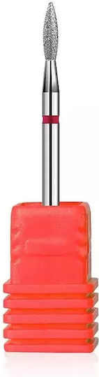 Staleks Nail Drill Diamond Cutter Bit with Flame Head Red