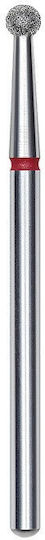 Staleks Nail Drill Diamond Cutter Bit with Ball Head Red