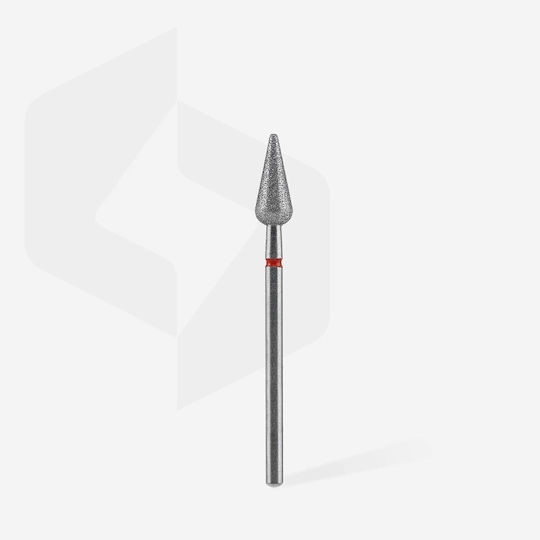 Staleks Nail Drill Diamond Cutter Bit with Ball Head Red
