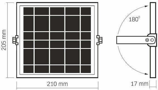 Videx Водоустойчив LED Прожектор 6W Студено Бяло 5000K с Motion Sensor IP65