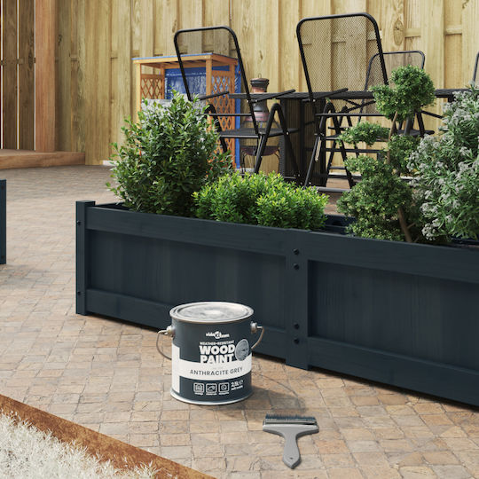 vidaXL Wood Paint Gray 2.5lt 4008539