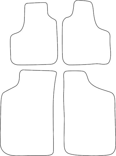 Set Velour Car Mats Matching Opel Frontera I A 1992-1998 Blue Edging