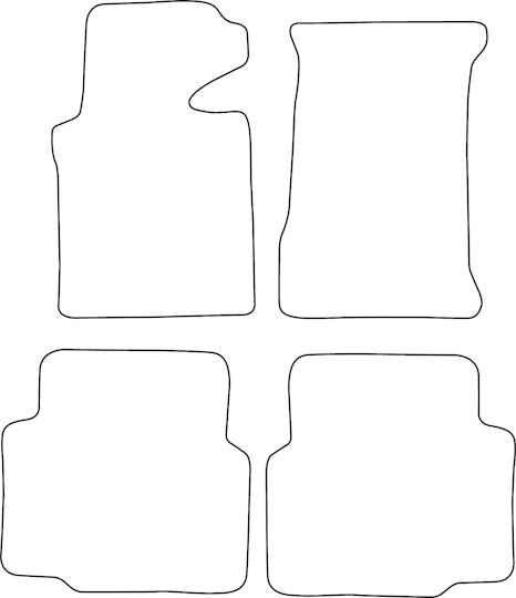 Set Covorașe Velur Pentru BMW Seria 3 E36 Cabrio 1990-1999 Margine Neagră