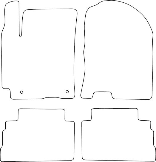 Set Velour Mats Fitting Hyundai Kona I 2017-2023 Black Edging