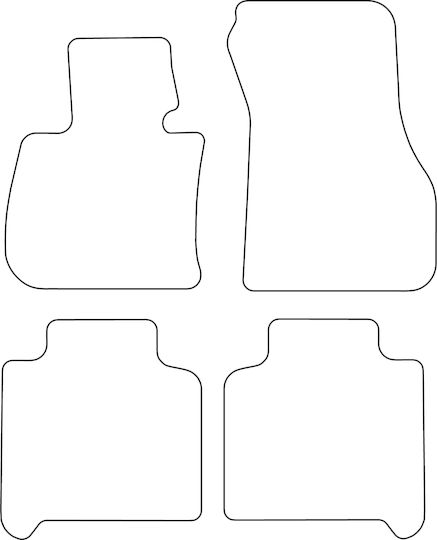 Velour Car Mat Set Compatible Bmw Series 2 F46 Gran Tourer 2015-2021 Red Edging