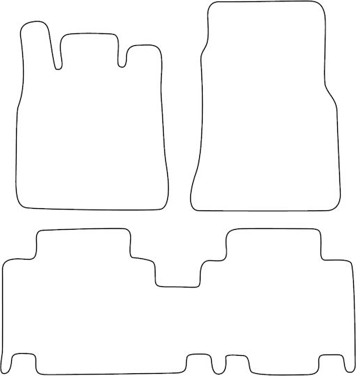 Complete Set Velour Car Mats Mercedes Vaneo W414 2002-2005 Red Edging