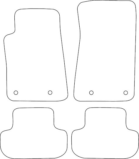 Set Velour Car Mats Fitting Chevrolet Camaro V 2006-2015 Black Edging