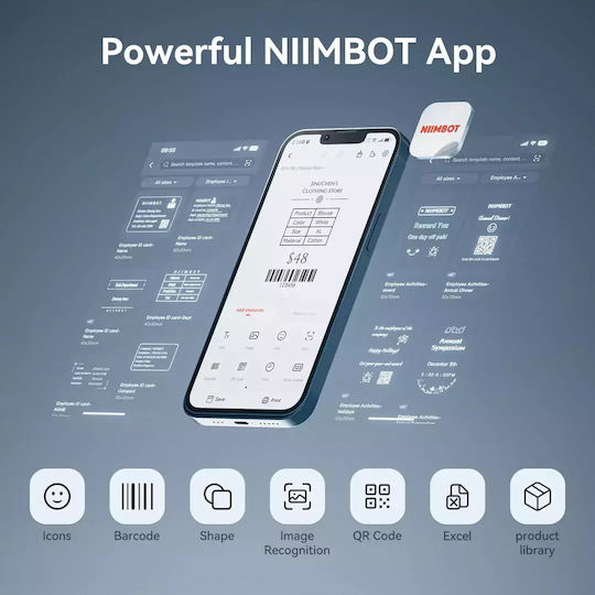 Niimbot K3 Ετικετογράφος Χειρός σε Λευκό Χρώμα