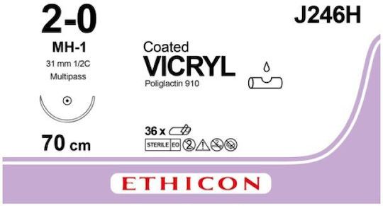 Ethicon Surgical Sutures Length 70cm Vicryl 2/0