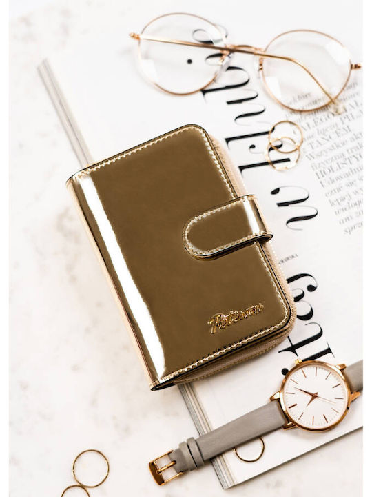 Klein Leder Damen Geldbörse Gold