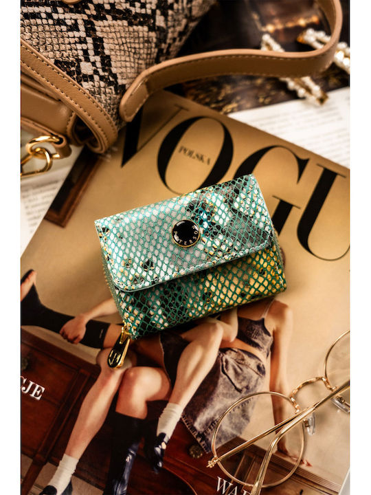 Small Leather Women's Wallet with RFID Gold