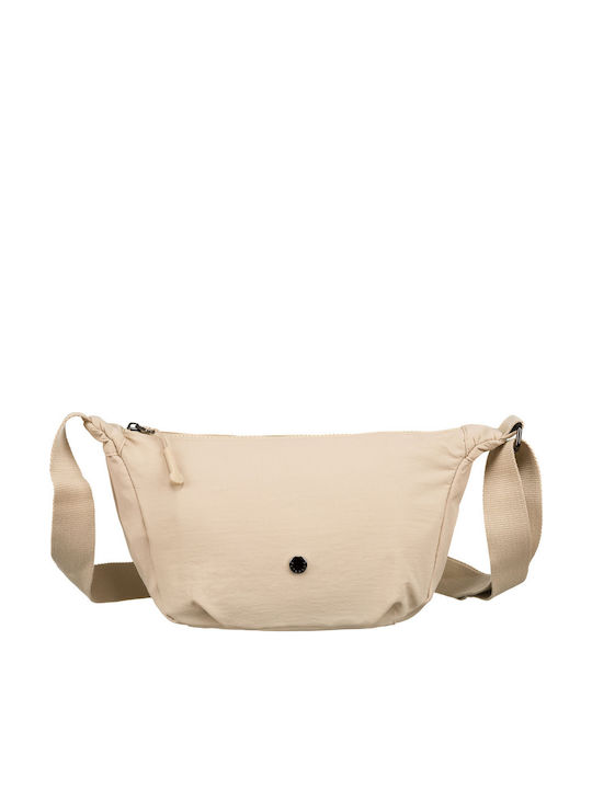 Stoff Damen Shopper Tasche Beige