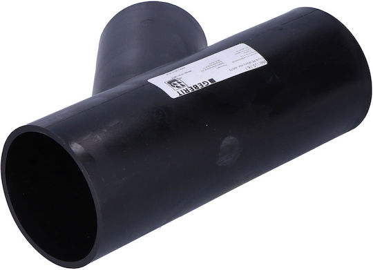 Pehd 90x75/45 Abgewinkelter T-Stück Schwarz Polyethylen Drainage