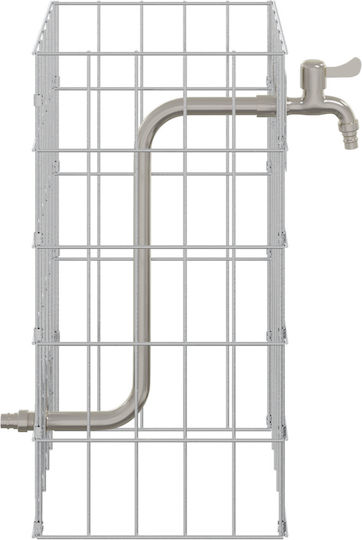 vidaXL Gabin Box pentru Împrejmuire Grădină din Oțel 25x25x50buc 1buc Silver
