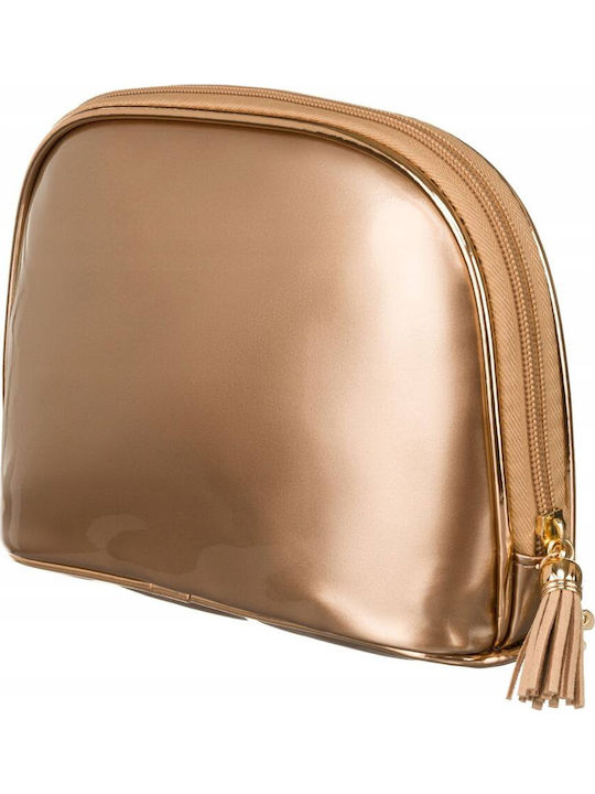 Reise Make-up Tasche In Goldene Farbe Aus Wasserdichtem Synthetischem Material Peterson