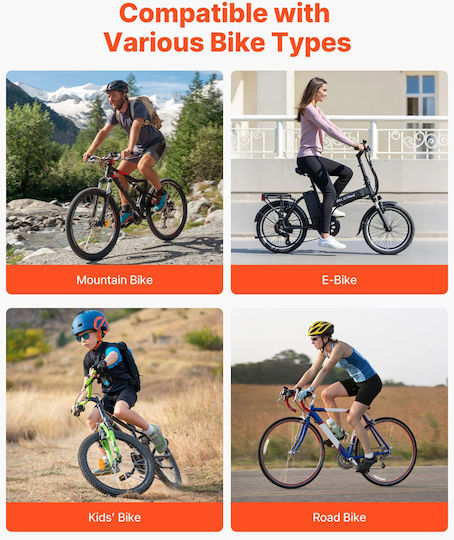 Vevor Freestanding Bike Rack Max 5 Bikes Bicycle Organizer Standing Bike Rack
