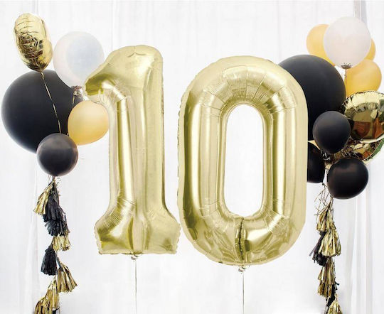 Balloon Foil Jumbo Number 0 Gold 85cm