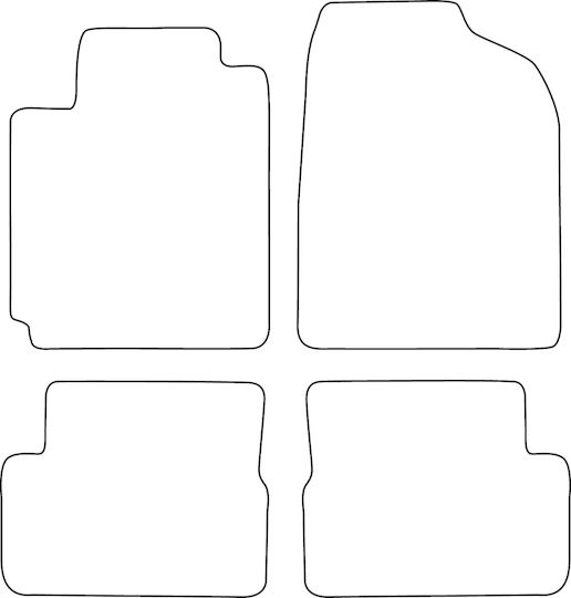 Set Covorașe Auto Velur Toyota Celica 1999-2006 Margine Roșie