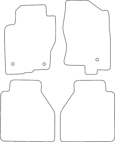 Set Velour Mats Fitting Nissan Pathfinder Ii R51 Lift 2010-2014 Red Edging