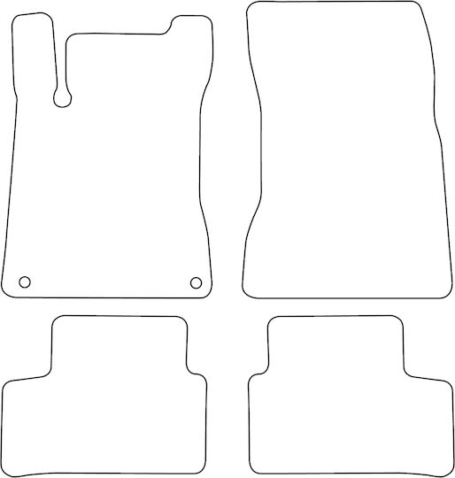 Set Velour Mats Fitting Mercedes B-class W247 2018 Blue Edging