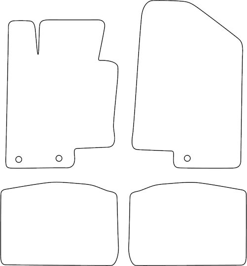 Velour Floor Mat Set Compatible Kia Optima Iii 2010-2015 Red Edging