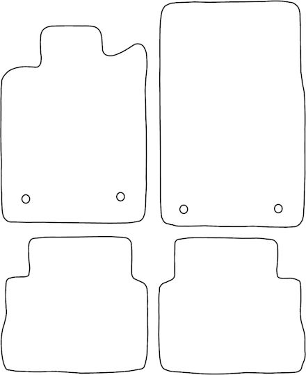 Set Velour Mats Matching Opel Vectra Iii C 2002-2008 Blue Edging